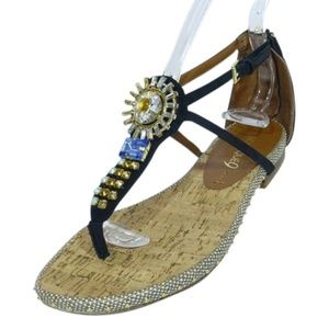 NEW Boutique 9 Jeweled Suede Sandal